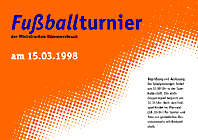 Werbeplakat (DIN A3) f�r ein Fu�balltunier