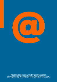 Plakatserie (DIN A3) f�r Ausstellung zum einj�hrigen Bestehen eines Internet-Caf�s