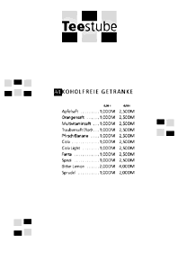 Seite (DIN A4) aus einer Getr�nkekarte